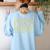 That's What I Do I Teach History And I Know Things Teacher Women's Sweatshirt Back Print Light Blue