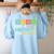 Think Like A Proton Stay Positive Science Teacher Women's Sweatshirt Back Print Light Blue Think Like A Proton Stay Positive Science Teacher Women's Sweatshirt Back Print Light Blue
