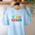 Third Grade Crew First Day Of School 3rd Grade Teacher Women's Sweatshirt Back Print Light Blue