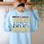 Third Grade Dream Team Back To School 3rd Grade Teacher Women's Sweatshirt Back Print Light Blue