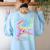 Tie Dye 2nd Grade Typography Team Second Grade Teacher Women's Sweatshirt Back Print Light Blue Tie Dye 2nd Grade Typography Team Second Grade Teacher Women's Sweatshirt Back Print Light Blue