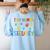 Tiny Human Security Preschool Childcare Teacher Babysitters Women's Sweatshirt Back Print Light Blue Tiny Human Security Preschool Childcare Teacher Babysitters Women's Sweatshirt Back Print Light Blue