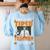 This Is My Tired Teacher Costume Halloween Costumes Women's Sweatshirt Back Print Light Blue