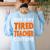 This Is My Tired Teacher Costume Quick Easy Lazy Halloween For Men Women Women's Sweatshirt Back Print Light Blue