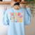 Tired Teachers Club Groovy Teachers Back To School Tee Women's Sweatshirt Back Print Light Blue Tired Teachers Club Groovy Teachers Back To School Tee Women's Sweatshirt Back Print Light Blue