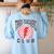 Tired Teachers Club Study Lover School Apparel Women's Sweatshirt Back Print Light Blue Tired Teachers Club Study Lover School Apparel Women's Sweatshirt Back Print Light Blue