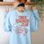 Tired Teachers Club Women's Sweatshirt Back Print Light Blue
