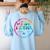 TK & Kinder Dream Team Transitional Kindergarten Teacher Women's Sweatshirt Back Print Light Blue TK & Kinder Dream Team Transitional Kindergarten Teacher Women's Sweatshirt Back Print Light Blue