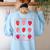 TK Is My Jam Transitional Kindergarten TK Teacher Strawberry Women's Sweatshirt Back Print Light Blue TK Is My Jam Transitional Kindergarten TK Teacher Strawberry Women's Sweatshirt Back Print Light Blue