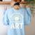 Today’s Good Mood Is Sponsored By Art Teacher Sun Tee Women's Sweatshirt Back Print Light Blue Today’s Good Mood Is Sponsored By Art Teacher Sun Tee Women's Sweatshirt Back Print Light Blue