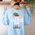 The Toddler Teacher Elf Christmas Matching Family Women's Sweatshirt Back Print Light Blue The Toddler Teacher Elf Christmas Matching Family Women's Sweatshirt Back Print Light Blue