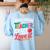Tough Enough To Be A Teacher Crazy Enough To Love It Women's Sweatshirt Back Print Light Blue