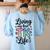 Transitional Kindergarten TK Teacher Women's Sweatshirt Back Print Light Blue Transitional Kindergarten TK Teacher Women's Sweatshirt Back Print Light Blue