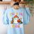 Trick Or Teach Ghost Teacher School Halloween Men Women Women's Sweatshirt Back Print Light Blue
