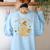 Trick Or Teach Halloween Teacher Women's Sweatshirt Back Print Light Blue