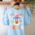 Trick Or Teach Teacher Groovy Ghost Halloween Teacher Women's Sweatshirt Back Print Light Blue Trick Or Teach Teacher Groovy Ghost Halloween Teacher Women's Sweatshirt Back Print Light Blue