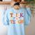 Trick Or Teach Teacher Halloween Costume Men Women Women's Sweatshirt Back Print Light Blue Trick Or Teach Teacher Halloween Costume Men Women Women's Sweatshirt Back Print Light Blue