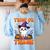 Trick Or Teach Teacher Halloween Ghost Pencil Floral Women's Sweatshirt Back Print Light Blue Trick Or Teach Teacher Halloween Ghost Pencil Floral Women's Sweatshirt Back Print Light Blue