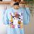 Trick Or Teach Teacher Pencil Ghost Halloween Teacher Women's Sweatshirt Back Print Light Blue Trick Or Teach Teacher Pencil Ghost Halloween Teacher Women's Sweatshirt Back Print Light Blue