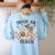Trick Or Teach Teacher Women's Sweatshirt Back Print Light Blue Trick Or Teach Teacher Women's Sweatshirt Back Print Light Blue