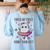Trick Or Treat Point Your Feet Halloween Ghost Dance Teacher Women's Sweatshirt Back Print Light Blue Trick Or Treat Point Your Feet Halloween Ghost Dance Teacher Women's Sweatshirt Back Print Light Blue