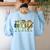 Trio Cute Frogs Welcome Back To School Teachers Girls Boys Women's Sweatshirt Back Print Light Blue Trio Cute Frogs Welcome Back To School Teachers Girls Boys Women's Sweatshirt Back Print Light Blue