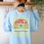 Never Trust An Atom Physics Jokes Science Teacher Women's Sweatshirt Back Print Light Blue Never Trust An Atom Physics Jokes Science Teacher Women's Sweatshirt Back Print Light Blue