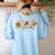 Turkey Reading Books Fall Thanksgiving Teacher Book Lovers Women's Sweatshirt Back Print Light Blue Turkey Reading Books Fall Thanksgiving Teacher Book Lovers Women's Sweatshirt Back Print Light Blue