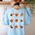 Turkey Squad Music Note Music Teacher Thanksgiving Women's Sweatshirt Back Print Light Blue Turkey Squad Music Note Music Teacher Thanksgiving Women's Sweatshirt Back Print Light Blue