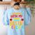 Twinning With My Bestie Teacher Boy Spirit Week Twin Day Women's Sweatshirt Back Print Light Blue