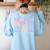 Twinning With My Teacher Bestie Teaching Partner Women's Sweatshirt Back Print Light Blue