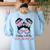 Twinning With My Teacher Bestie Twin Day Friends Teacher Women's Sweatshirt Back Print Light Blue