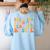 Twinning With My Teacher Bestie Twin Day Matching For Men Women Kids Women's Sweatshirt Back Print Light Blue