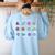Types Of Bacteria Microbiologist Biology Science Teacher Women's Sweatshirt Back Print Light Blue