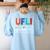 UFLI Queen Science Of Reading Literacy Teacher Appreciation Women's Sweatshirt Back Print Light Blue UFLI Queen Science Of Reading Literacy Teacher Appreciation Women's Sweatshirt Back Print Light Blue