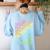 Unicorn Principal Back To School Teacher Appreciation Women's Sweatshirt Back Print Light Blue Unicorn Principal Back To School Teacher Appreciation Women's Sweatshirt Back Print Light Blue