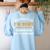 University Of I'm Done Teacher Retirement 2025 Women's Sweatshirt Back Print Light Blue