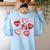 Valentine You Are Loved Worthy Enough Candy Heart Teacher For Men Women Girls Kids Women's Sweatshirt Back Print Light Blue Valentine You Are Loved Worthy Enough Candy Heart Teacher For Men Women Girls Kids Women's Sweatshirt Back Print Light Blue