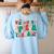 Verry Merry Speech Language Pathologist Teacher Christmas Women's Sweatshirt Back Print Light Blue Verry Merry Speech Language Pathologist Teacher Christmas Women's Sweatshirt Back Print Light Blue