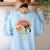 Vintage Best Boston Terrier Dad Ever Dog Father Father's Day Men Girls Kids Women's Sweatshirt Back Print Light Blue