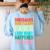 Vintage Dinosaurs Didn't Learn Dance Dance Teacher Women's Sweatshirt Back Print Light Blue Vintage Dinosaurs Didn't Learn Dance Dance Teacher Women's Sweatshirt Back Print Light Blue
