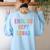 Vintage ENGLISH DEPT SQUAD Back To School Teacher Student Women's Sweatshirt Back Print Light Blue Vintage ENGLISH DEPT SQUAD Back To School Teacher Student Women's Sweatshirt Back Print Light Blue