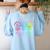 Vintage Are You Fall O Ween Directions Teacher Halloween Women's Sweatshirt Back Print Light Blue