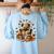 Vintage Ghost Book Reading Pumpkin Gothic Halloween Teachers Men Women Kids Women's Sweatshirt Back Print Light Blue Vintage Ghost Book Reading Pumpkin Gothic Halloween Teachers Men Women Kids Women's Sweatshirt Back Print Light Blue