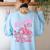 Vintage Howdy First Grade Cowgirl Teacher Western School Women's Sweatshirt Back Print Light Blue Vintage Howdy First Grade Cowgirl Teacher Western School Women's Sweatshirt Back Print Light Blue