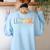 Vintage Play Is Learning Back To School Toddler Teacher Women's Sweatshirt Back Print Light Blue