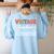 Vintage Teacher Knows More Than She Says Outfit Definition Women's Sweatshirt Back Print Light Blue