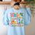 Vintage Teacher Sayings Weird Teachers Build Character For Men Women Women's Sweatshirt Back Print Light Blue