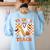 Vintage Teacher Shirt Women Trick Or Teach Halloween Women's Sweatshirt Back Print Light Blue Vintage Teacher Shirt Women Trick Or Teach Halloween Women's Sweatshirt Back Print Light Blue
