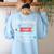 Vintage Teachers And Students Book Reading Adventure Women's Sweatshirt Back Print Light Blue Vintage Teachers And Students Book Reading Adventure Women's Sweatshirt Back Print Light Blue